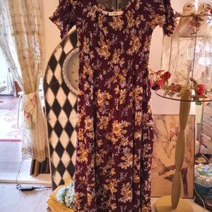 Natural Life Maxi Dress Medium NWOT new Cottagecore